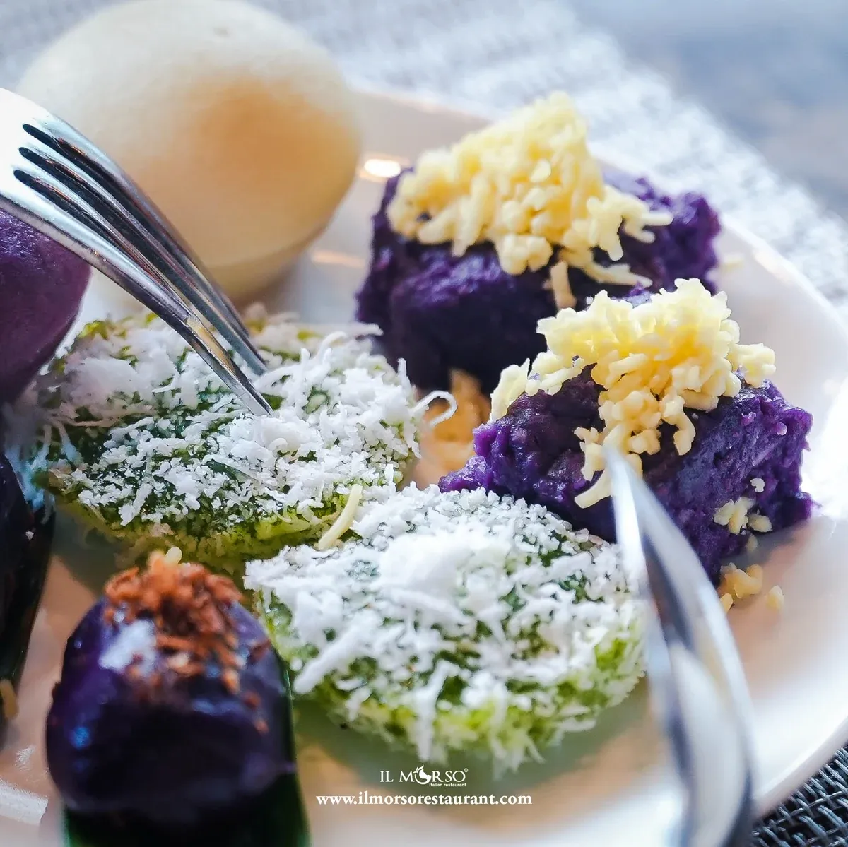 Ube dessert from The Marison Hotel's dining content